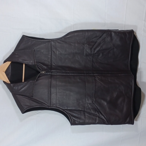 Excelled Other - Excelled Mens Leather Reversible Vest Color Brown  Size XL